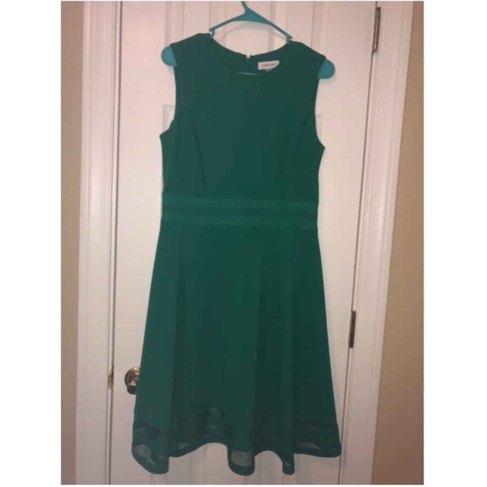 Calvin Klein Illusion Stripe Sleeveless Dress